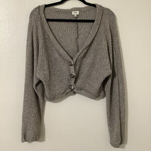 BKE Beige Knit Cottagecore Fairycore Fairy Grunge Goblincore Cropped Cardigan XS